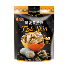 老楊 鹹蛋黃魚皮 經典原味, 90g, 1包