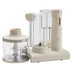 BRUnO 多合一手持攪拌調理組 攪拌棒 + 攪拌瓶 + 切碎器 + 打蛋器 杏子灰, BOE096-GRG-KE