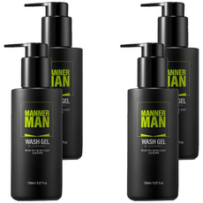 JilGyungYi 質更益 純粹植感私密男性清潔凝膠 150ml, 弱酸性, 10種植萃成分添加, 4瓶