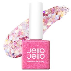 Jello Jello 亮片系列 彩色美甲凝膠 多款亮片與發光亮片的獨特組合, JG-09 Pink Leon, 10ml, 1件