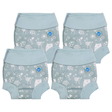 Splash About 銀離子3D雙層游泳尿布褲 陽光小熊, XXL, 4件