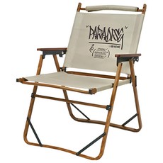 KZM OUTDOOR 個性可調木紋折疊椅 62 x 53.5 x 78cm 3.6kg, 象牙白, 1個