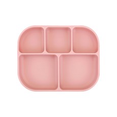 Dailylike 幼兒矽膠吸盤餐盤, 餐盤, 01 草莓粉, 1個