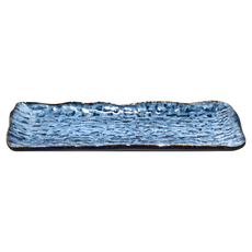 WANDU 瓦讀 長條盤 4423 12吋 星空藍 陶瓷餐盤 點心盤 壽司盤, 29.8 x 10 x 2.4cm, 1個