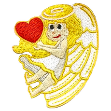 A-ONE 匯旺 造型刺繡 NO280 尺寸約 7.5 X 6 CM 台灣製, 愛心天使, 1個