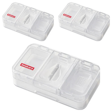 Imakara 升級款雙層藥盒, 白色 6x11x3cm, 3個