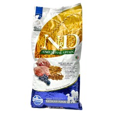 Farmina 法米納 LD9 天然低榖糧系列 潔牙顆粒 全齡犬飼料, 羊肉藍莓, 12kg, 1袋