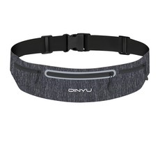 防潑水貼身隱形運動腰包, 灰色, 1個