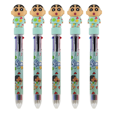 Miravivi 蠟筆小新公仔六色筆 可愛又療癒, 5支, 綠色