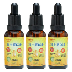 iSSana 愛善那 維生素D3滴液, 添加印加果油 Omega-3, 30ml, 3瓶