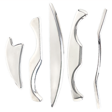 上手家居 不鏽鋼筋膜刀5套組, 銀色, 刮痧板/刮痧棒/撥筋棒/刮痧刀/按摩刀, 1組