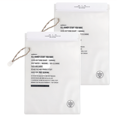 POST GENERAL 防水袋 2件組 旅行收納 附質感吊繩 密封性強, 淨白色