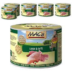 MAC's 馬克 主食貓罐 保健視力及心臟 不含穀物、大豆 無添加防腐劑 200g 6罐 羊肉 火雞肉, 羊肉, 火雞肉