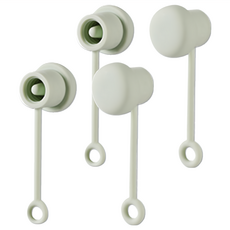 FaSoLa 簡約防塵通用款防漏矽膠吸管套 2入/組 綠色 尺寸約2cm X 6cm, 2組