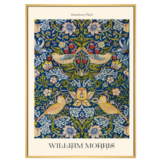 BOLUO GALLERY 菠蘿選畫所 William Morris Strawberry Thief 掛畫 BFSP3429D, 木色