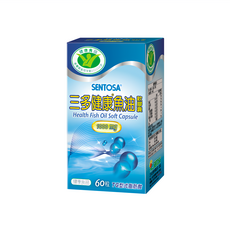 SENTOSA 三多健康魚油軟膠囊 TG型式脂肪酸 1000毫克, 60顆, 1.38g, 1盒