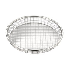 吉川 YOSHIKAWA 火花網淺型篩網 YJ2808 瀝水快速 不鏽鋼材質 多用途, 1入