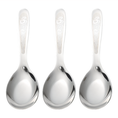 OSAMA 王樣 13cm長 x 4cm匙面寬, 湯匙 不鏽鋼餐匙, 松鼠, 3支