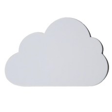 好物良品 韓國簡約可愛矽膠卡通可水洗隔熱杯墊- 食品級材質 防燙止滑, 雲朵 白色, 1個