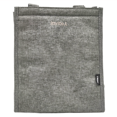 PUSH!居家生活用品 手提生鮮食品保溫保冷袋飯盒袋便當包 灰色, 27.5 x 23 x 14cm, 1個