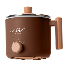 MOLIJIA 魔力家 M28雙層防燙不沾快煮鍋, 輕巧好攜帶 1.8L, 雙檔火力, 適用多種料理, BY011028