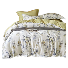 60支100%萊賽爾天絲鋪棉兩用被套-雙人, 陽光櫻草