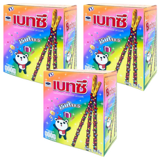 Betsu 彩虹可可棒餅,192g,3盒, 酥脆餅乾搭配濃郁可可, 獨立小包裝設計