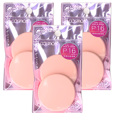 台灣 COSMOS 兩用粉餅海綿 2入, P16, 3包