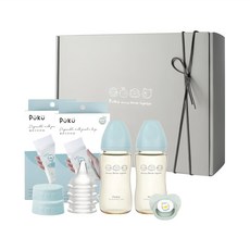 PUKU 藍色企鵝 飽飽歐蕾PPSU經典禮盒, 靜藍, 1盒