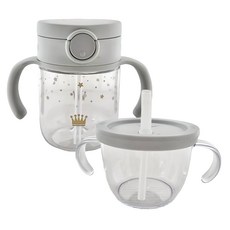 Richell 利其爾 學習水杯組合 附可掛式掛帶 適用年齡: 6個月以上, 200ml, 1組, 幻夢星空