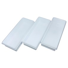 NAKAYA 收納盒 附蓋, 透明色, 3個