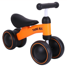 孩子國 幼兒四輪滑行車 平衡車 造型輕巧可愛 訓練平衡能力 促進身體發展 適合學步幼兒, 橘色, 1台
