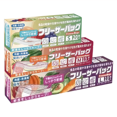 雙夾鏈密封保鮮袋組 防漏配方 適用低溫冷凍, S(140 x 140 x 20mm) + M(180 x 200 x 20mm) + L(270 x 280 x 20mm), 1組