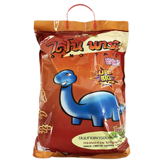 DINO PARK 恐龍谷 大恐龍餅乾家庭號大包裝-鮮蝦( 6包/袋), 300g, 1袋