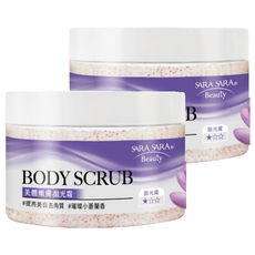 SARA SARA 莎啦莎啦 美體嫩膚拋光霜, 提亮美白 去角質 璀璨小蒼蘭, 288g, 2罐
