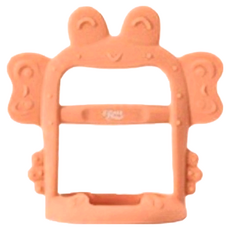 tgm 白金矽膠手腕型固齒器 Set 適用年齡3個月以上, 固齒器 + 收納盒, 螃蟹橘粉, 1個