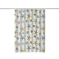 德利生活 浴簾 海星 1入, 180 x 200cm, 1個