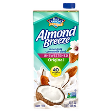 BLUE DIAMOND 藍鑽 Almond Breeze 無糖原味杏仁椰奶飲, 946ml, 1瓶