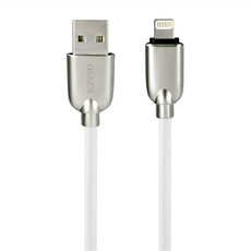 Kinyo 蘋果U鋅條紋極速充電傳輸線 USB A-蘋果8 Pin 30g, 1.2m, 白色, 1條