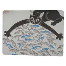 藝術餐墊, 40 x 30cm, 最愛的點心 貓, 1個