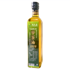 CookingLand 飪天堂 傳統冷壓100%純苦茶油 玻璃瓶裝, 500ml, 1瓶
