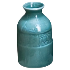 迷你陶瓷花瓶F 4.5 x 4.5 x 7.5cm 藍色 - 空氣選物
