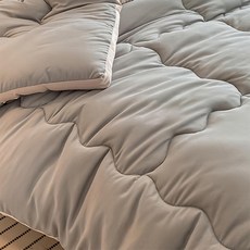 石墨烯遠紅外線可水洗立體邊棉被 流金灰 雙人被 2.6kg, 180 x 210cm