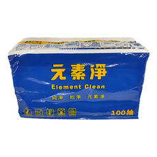 Element Clean 元素淨 抽取式衛生紙 台灣製造 可沖入馬桶 高溫處理 不含螢光劑 原生紙漿 100抽, 32包, 1組