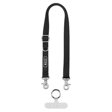 RITE 釦環背帶墊片組, 尺寸 6*3 公分, TPU/鋅合金材質, 黑色, 1個