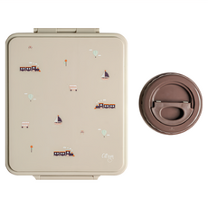 Citron 小檸檬 餐盒兩件組, 1900mL 大容量, 四格分隔防漏設計, 交通工具, 1組