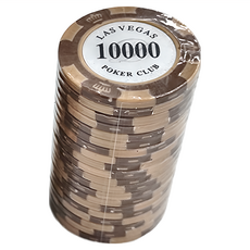 遊戲籌碼套裝, 60個黏土複合材料, 遊戲籌碼 面額10000元, 1組