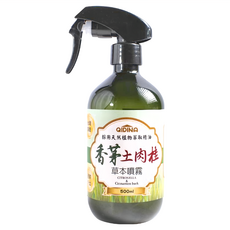 QiMart 天然草本香茅土肉桂噴霧 天然草本精華 溫和驅蚊 居家戶外適用, 500ml, 1瓶