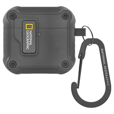 NATIONAL GEOGRAPHIC 國家地理 RuggedBumper 自動開蓋保護殼, AirPods 4, 黑色, 1個