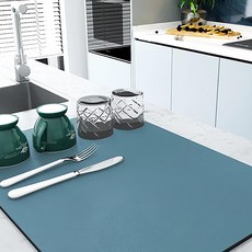 廚房置物 硅藻泥吸水墊 drain pad 快速吸水, 30 x 40cm, 極簡藏青, 1個